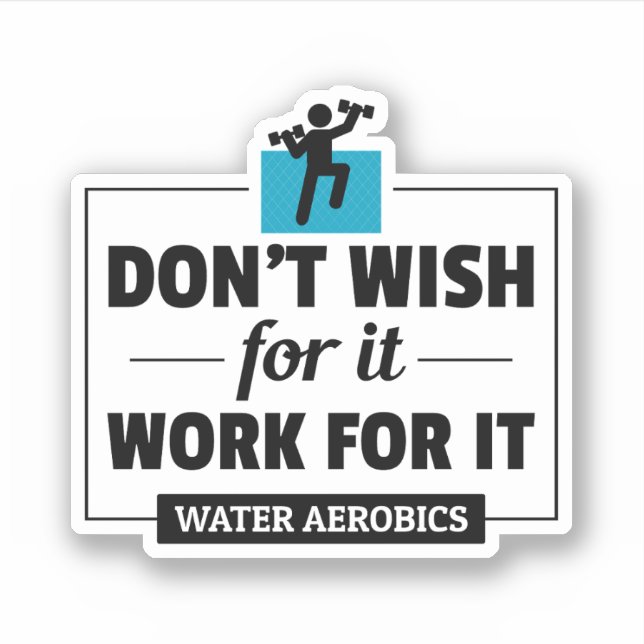 Sticker Aquatique Aérobic Exercice aquatique Fitness (Devant)