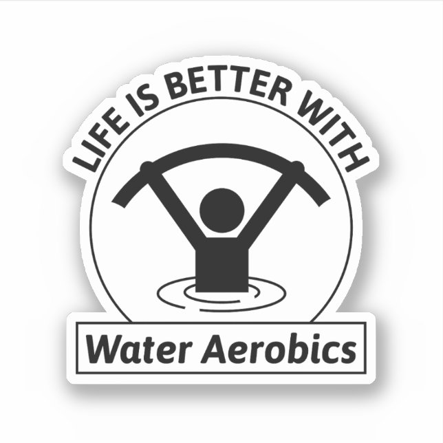 Sticker Aquatique Aérobic Exercice aquatique Fitness (Devant)