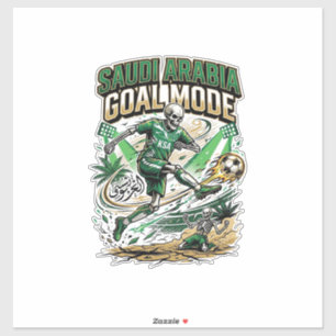 Sticker Arabie Saoudite Mode de but Skeleton Striker Natio