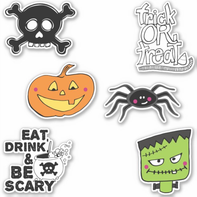 Sticker Araignée Citrouille d'Halloween (Devant)