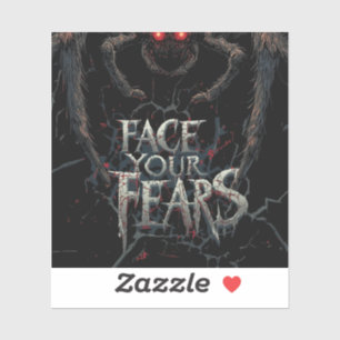 Sticker Araignée de nuit - Illustration d'horreur noire