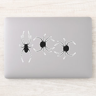 Sticker Araignées noires sur
