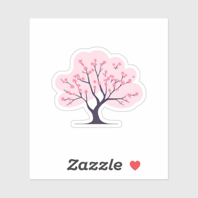 Sticker Arbre cerise en fleurs (Feuille)