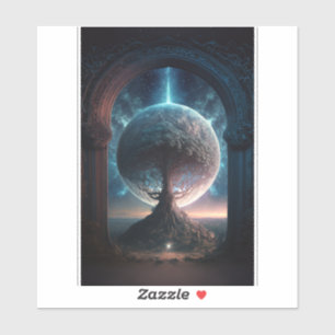 Sticker Arbre cosmique Universe Arbre surréaliste Imaginai
