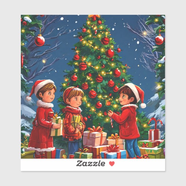 Sticker Arbre de Noël (Feuille)