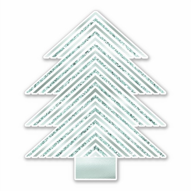 Sticker Arbre de Noël Arbre de Monnaie d'Argent d'Argent P (Devant)