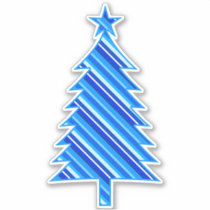 Sticker Arbre de Noël Denim Blue Layers