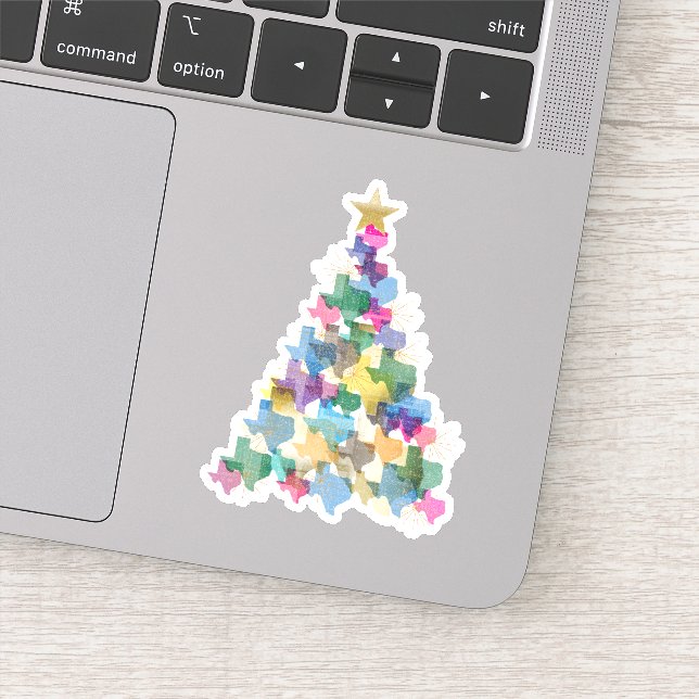 Sticker Arbre de Noël rustique du Texas (Détail)