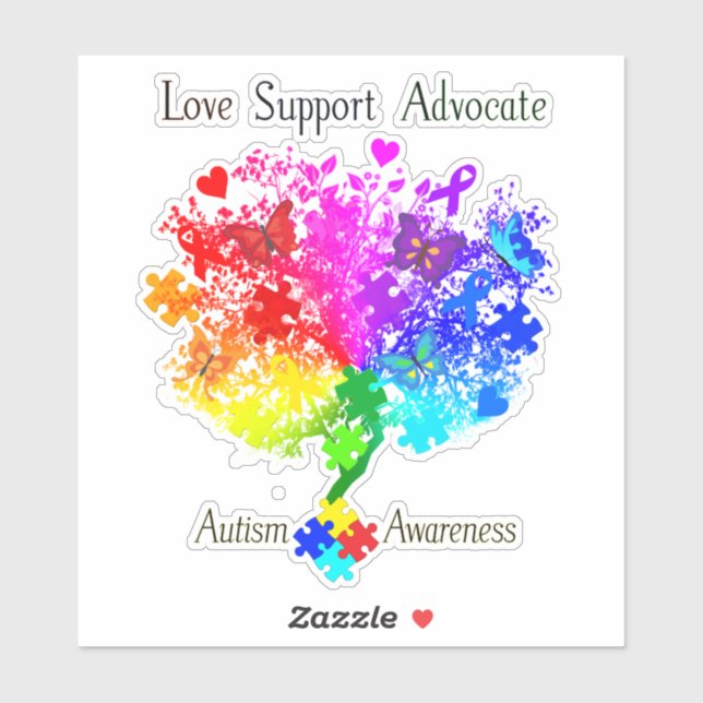 Sticker Arbre de spectre autistique (Feuille)