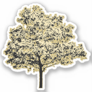 Sticker Arbre d'or Nature Art d'origine