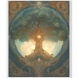 Sticker Arbre Magique De Vie Nature Surréelle Art