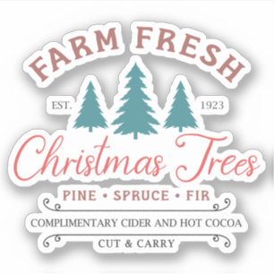 Sticker Arbres de Noël frais de ferme