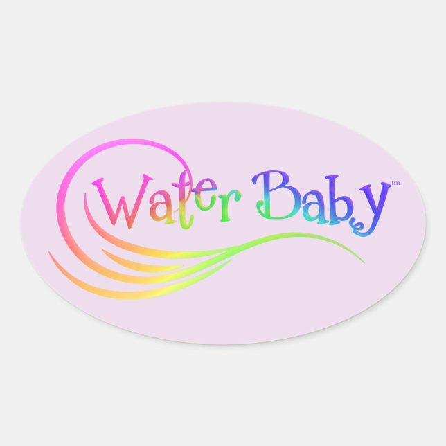 Sticker Arc-en-ciel pour bébé d'eau (Devant)