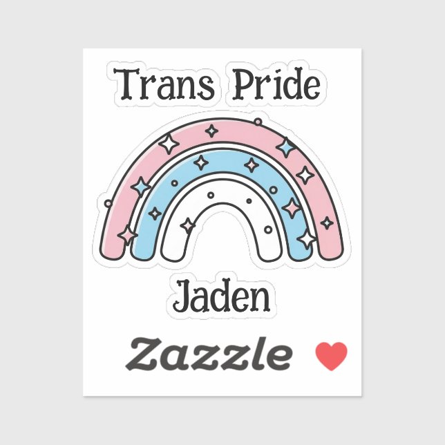 Sticker Arc-en-ciel Transgenre Personnalisé | LGBTQIA+  (Feuille)