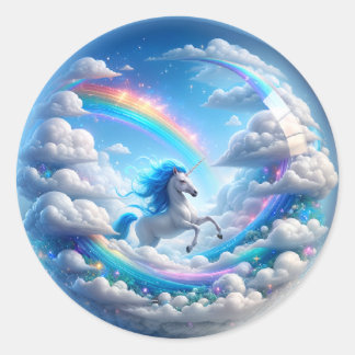 Sticker Arc-en-ciel Unicorne - Imaginaire en flamm
