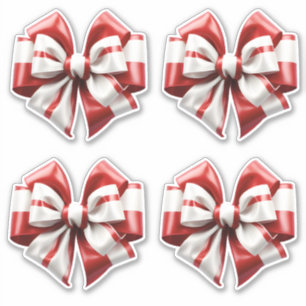 Sticker Arc rayé rouge et blanc