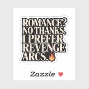 Sticker Arcs de revanche drôles sur un livre romantique