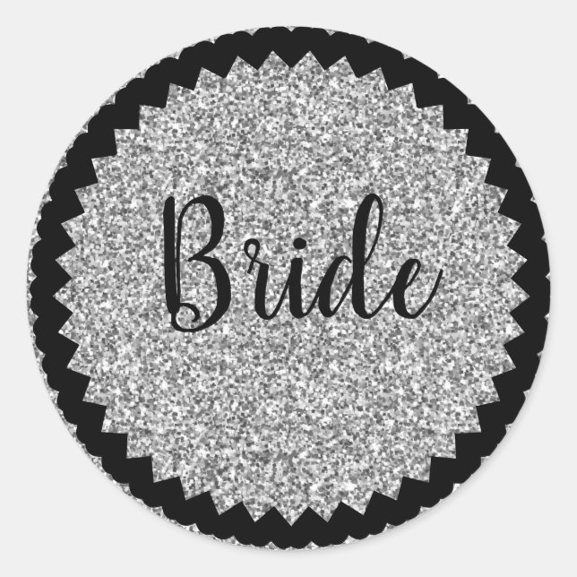 Sticker Argent Parties scintillant Classic Arrondi (Devant)