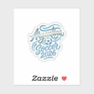 Sticker Argentine Football 2026 Football Gras Pays Typogra