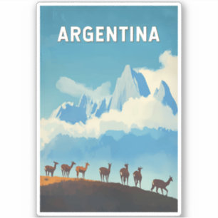 Sticker Argentine Illustration Voyage Art Vintage