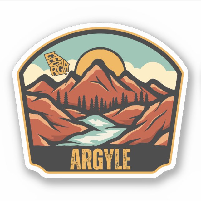 Sticker Argyle, Géorgie (Devant)