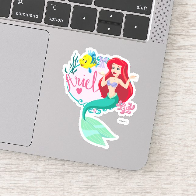 Sticker Ariel avec le nom du flet graphique (Détail)