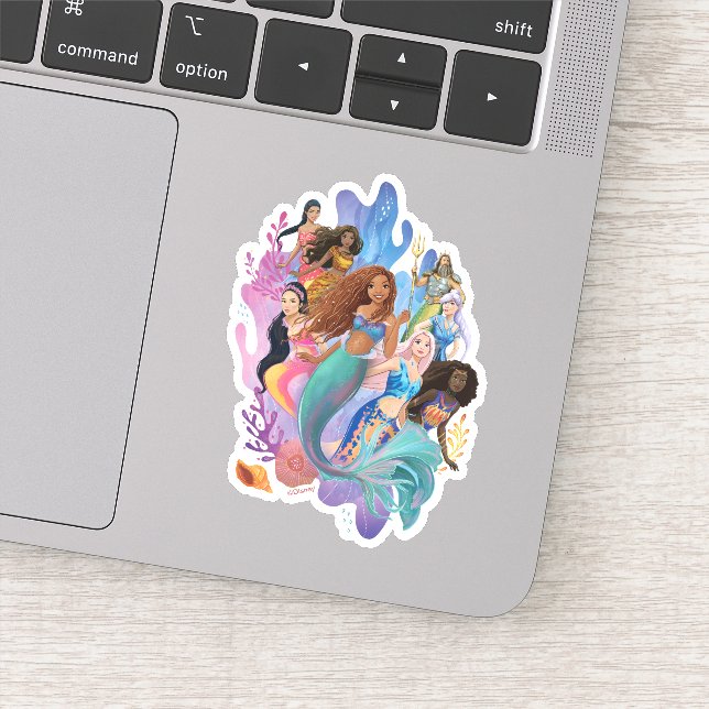Sticker Ariel et sa famille (Détail)