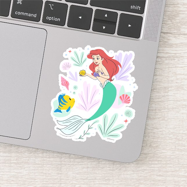 Sticker Ariel & Flounder’s Undersea Shell-abration ! (Détail)