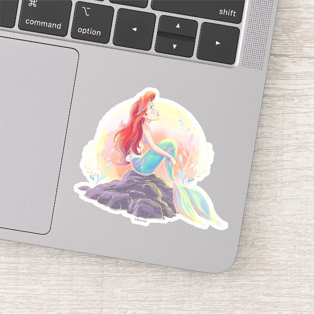 Sticker Ariel rêvé sur les rochers (Détail)