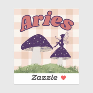 Sticker Aries Cottagecore Aesthétique Fairy Musroom Art
