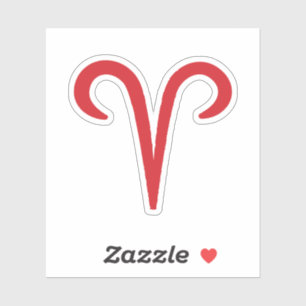 Sticker ARIES Red Astrology