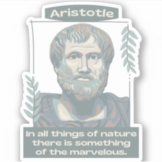 Sticker Aristote Portrait Et Citation