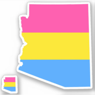 Sticker arizona fierté rayé drapeau pansexuel