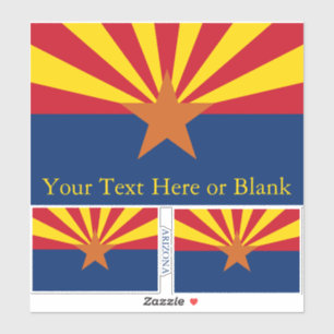 Sticker Arizona State Flag Image Personnaliser le texte