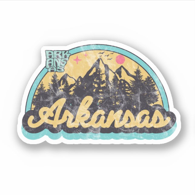 Sticker Arkansas Etat Vintage (Devant)