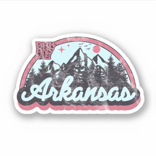 Sticker Arkansas Etat Vintage (Devant)