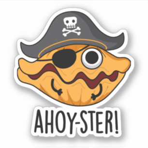 Sticker Arme à huîtres de pirates amusants