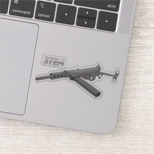 Sticker Arme de sous-machine britannique Sten MKII