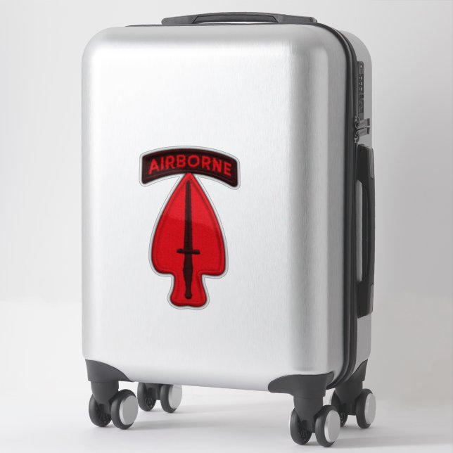 Sticker Armée USASOC Opérations spéciales Contour des vété (Sur valise)