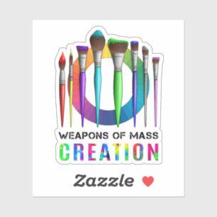Sticker Armes De Création De Masse Artiste-Peintre Amusan