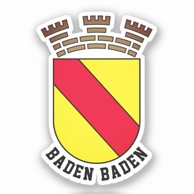Sticker Armoiries de Baden Baden - ALLEMAGNE (Recto)
