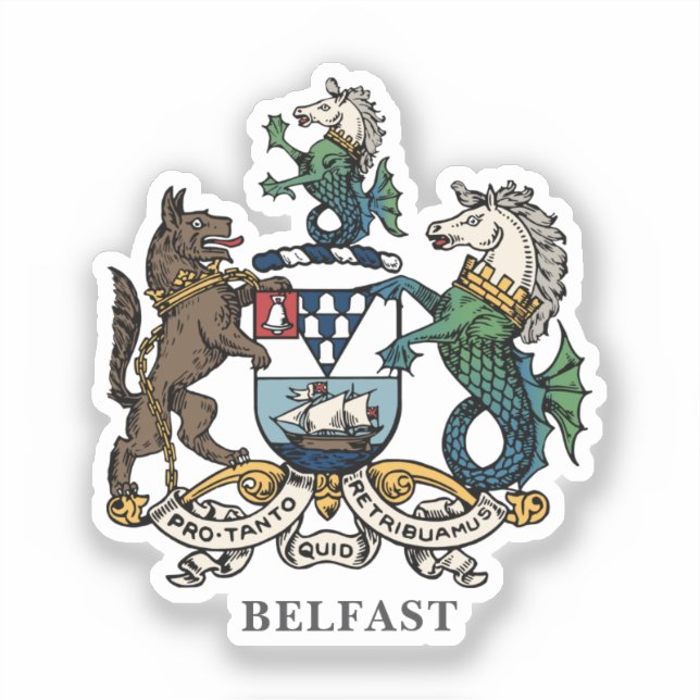Sticker Armoiries de Belfast (Recto)