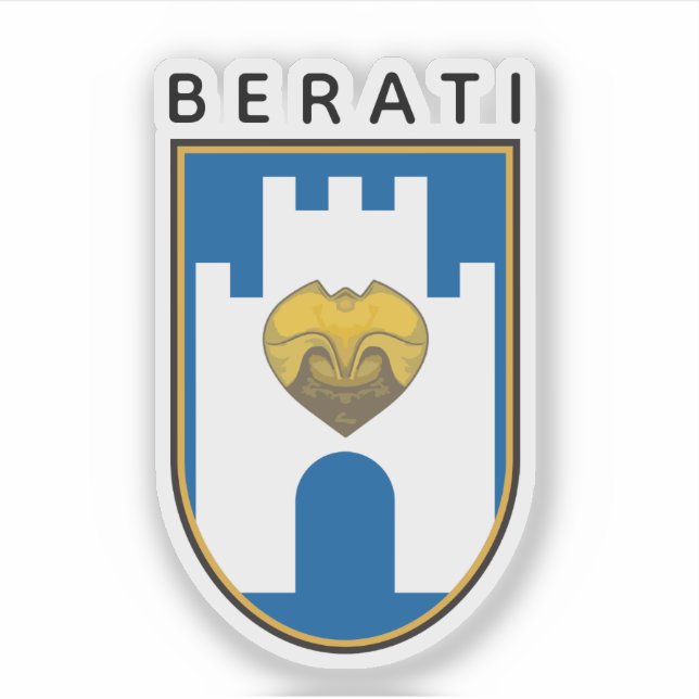 Sticker Armoiries de Berat, Albanie (Devant)