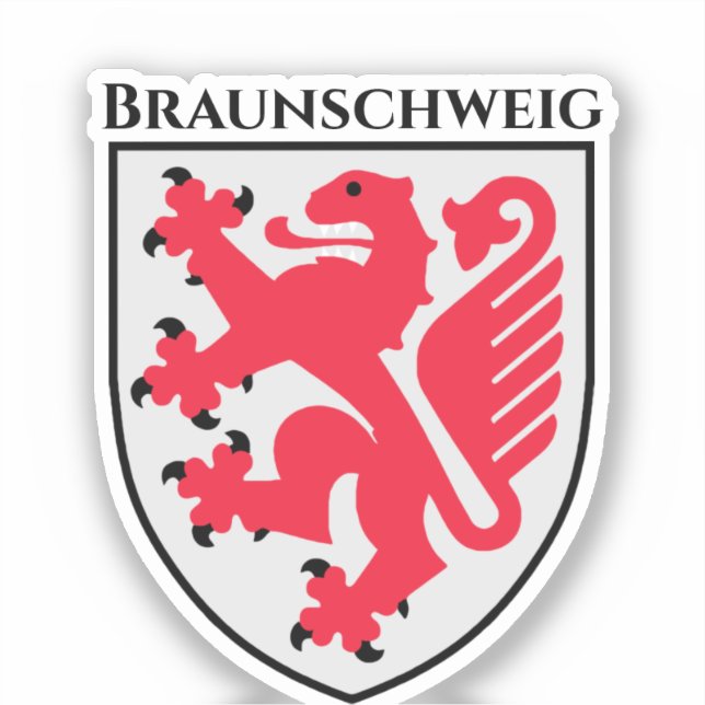 Sticker Armoiries de Braunschweig, Allemagne (Recto)