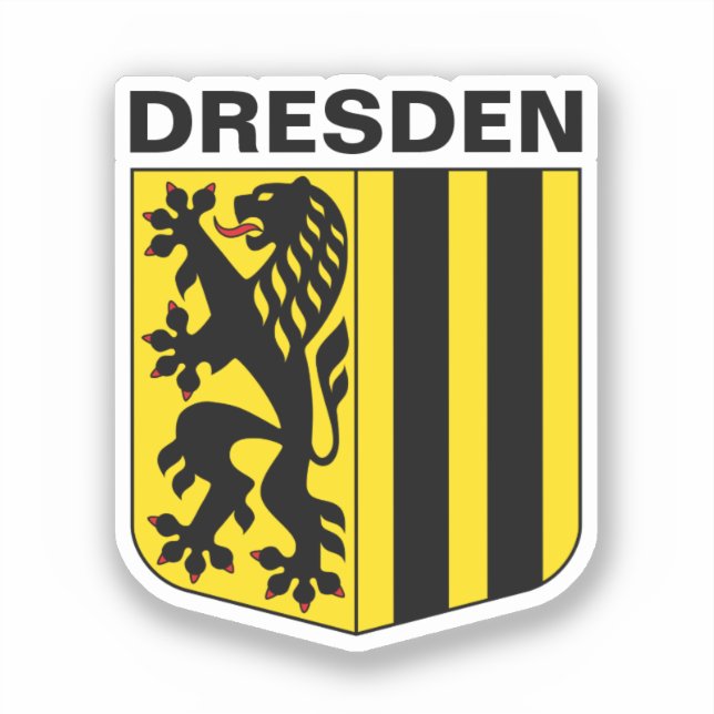 Sticker Armoiries de Dresde, Allemagne (Recto)