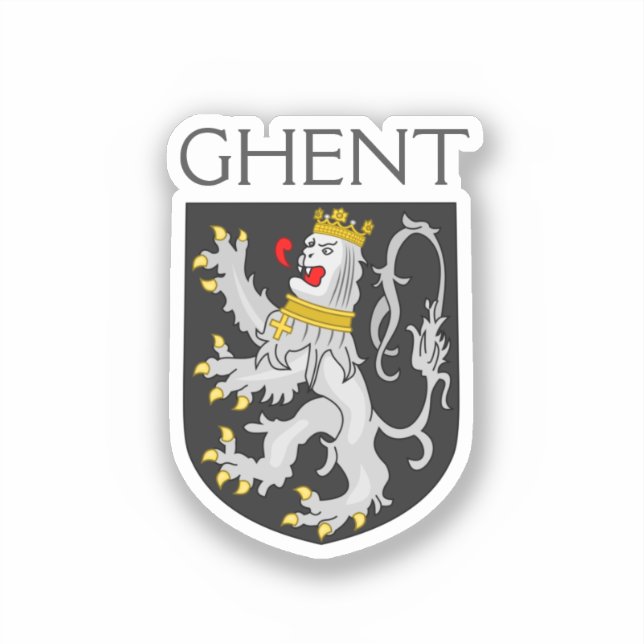 Sticker Armoiries de Gand, Belgique (Recto)