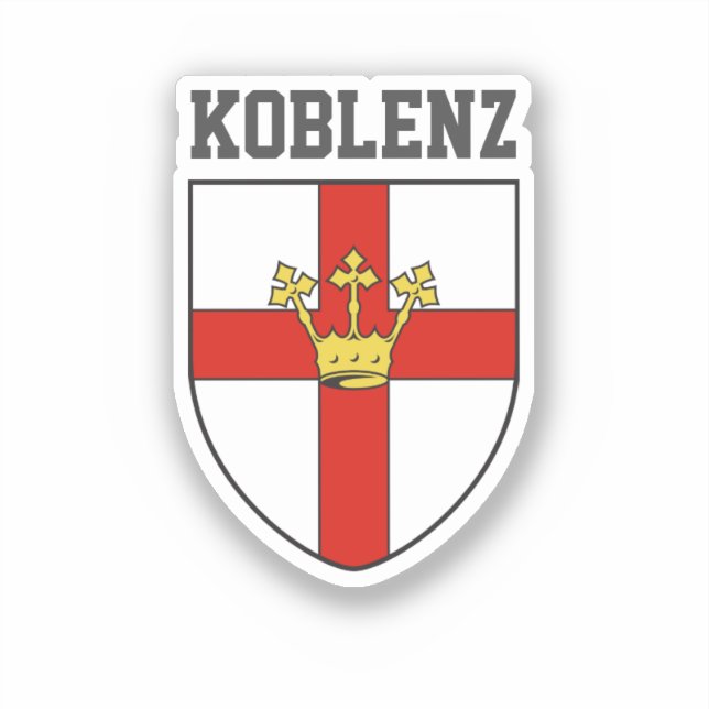Sticker Armoiries de Koblenz, Allemagne (Recto)