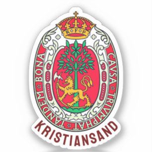 Sticker Armoiries de Kristiansand, NORVÈGE