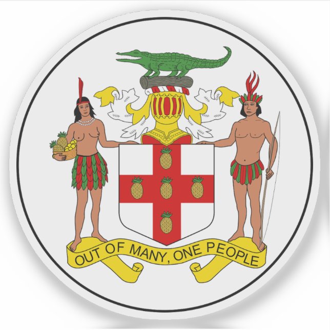 Sticker Armoiries de la Jamaïque (1962) (Devant)