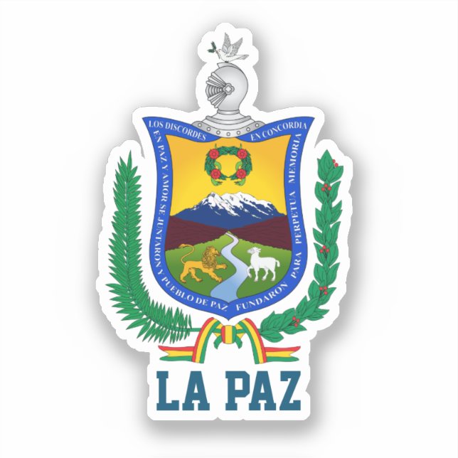 Sticker Armoiries de La Paz, Bolivie (Recto)